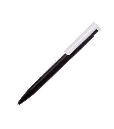 Ручка шариковая пластиковая в цветном корпусе с белым клипом Clic, ТМ Тотоби под печать