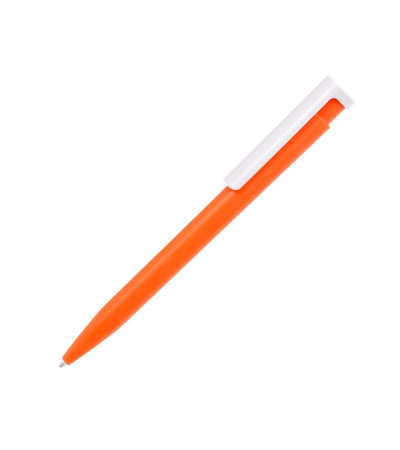 Ручка шариковая пластиковая в цветном корпусе с белым клипом Clic, ТМ Тотоби под печать