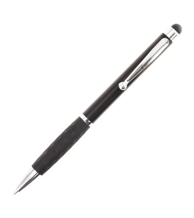 Ручка пластиковая в цветном корпусе с хромированными элементами и стилусом 7062 под печать