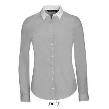 Сорочка жіноча, плетіння нитка до нитки, з довгим рукавом SOL'S BELMONT WOMEN 014313