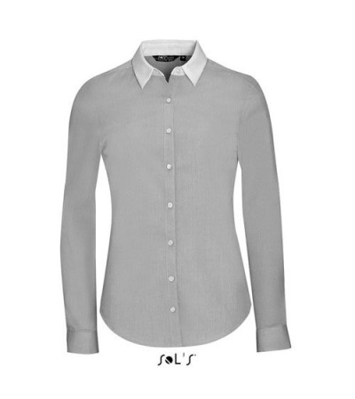 Рубашка женская, плетение нить к нити, с длинным рукавом SOL’S BELMONT WOMEN 014313