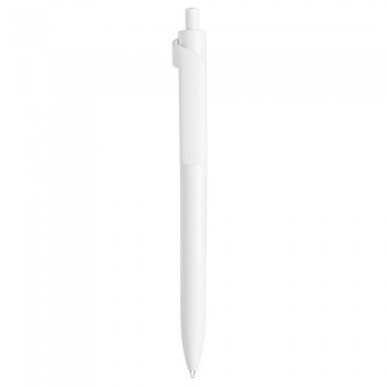 Ручка пластиковая в цветном корпусе с белыми элементами Forte (Lecce Pen) под тампо-печать