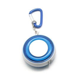 Рулетка- брелок Universal, длиной 2 метра в белом корпусе и цветным, ярким ободком, ТМTotobi под печать