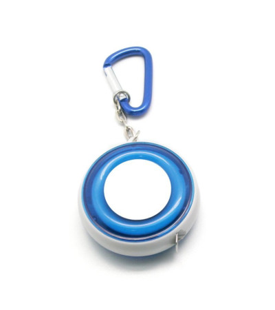 Рулетка- брелок Universal, длиной 2 метра в белом корпусе и цветным, ярким ободком, ТМTotobi под печать