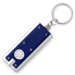 Брелок-фонарик прямоугольной формы из пластика в цветном корпусе 951992 под логотип