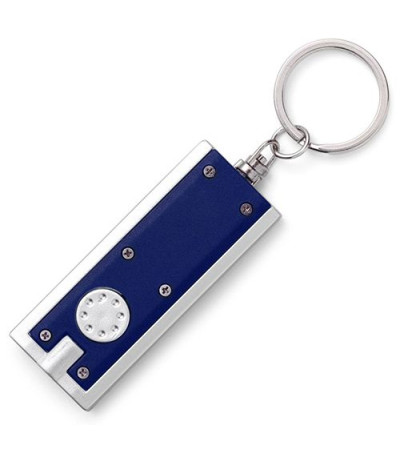 Брелок-фонарик прямоугольной формы из пластика в цветном корпусе 951992 под логотип