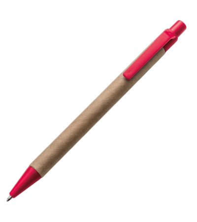 Ручка картонная с цветными элементами 440397 под нанесение логотипа