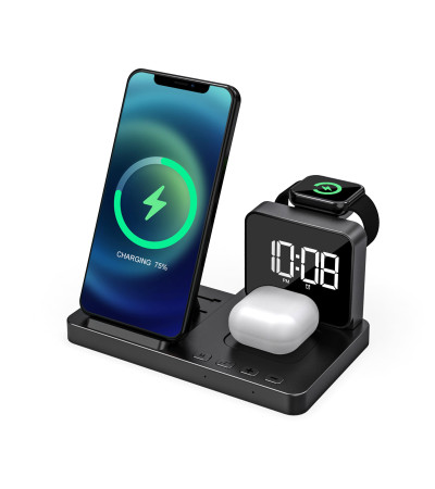 Бездротовий зарядний пристрій з годинником CONVEE, TM TEG