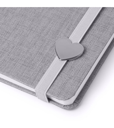 Змінна металева табличка серце для записної книжки